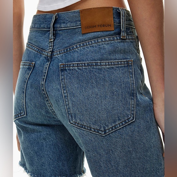 Denim Forum Aritzia The Yoko Mid Thigh Shorts - Picture 3 of 10